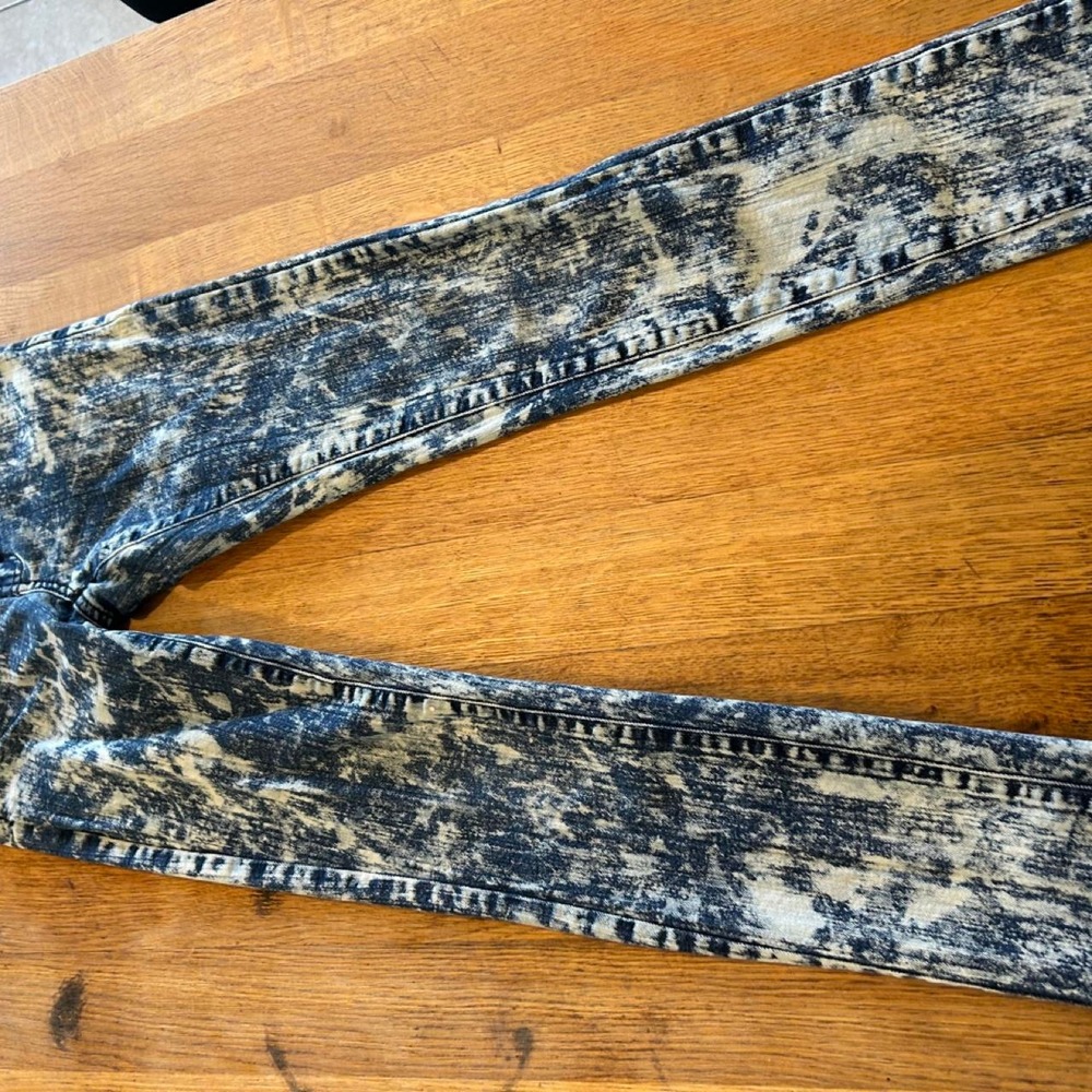 Miley Cyrus x Azria blue acid wash jeans